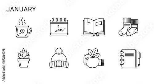 January symbols of new beginnings