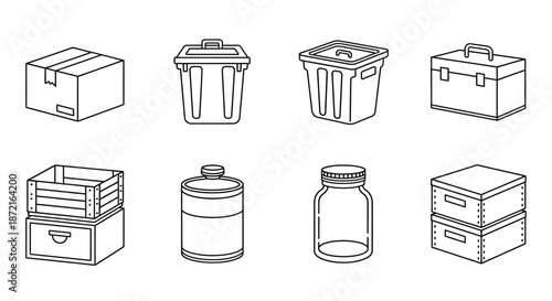 Various storage containers