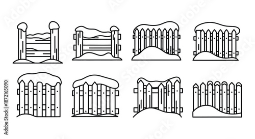 Collection of various fence designs