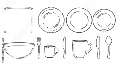 Assorted tableware set