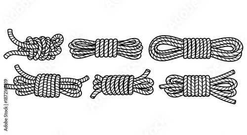 Various knots and rope arrangements