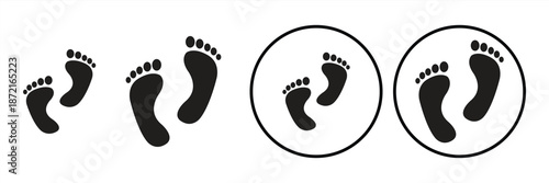 Set different human footprints. Baby footprint - stock vector. illustration