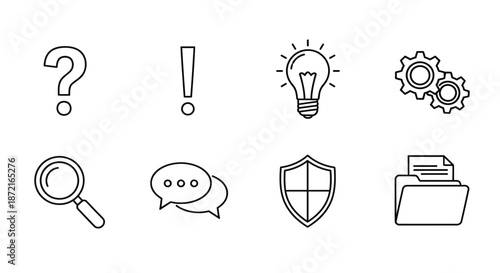 Icons representing various concepts