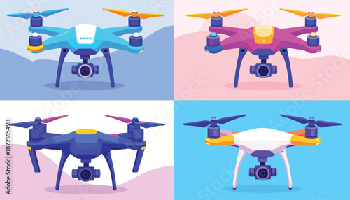 Colorful Drones - A Quadcopter Collection for Modern Aerial Photography.