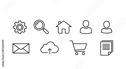 Various icons representing different concepts