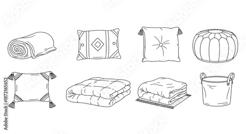 Collection of various bedding items