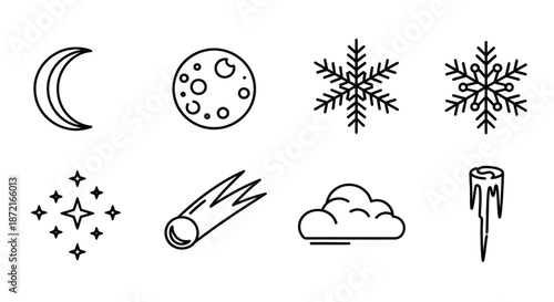 Celestial and winter icons