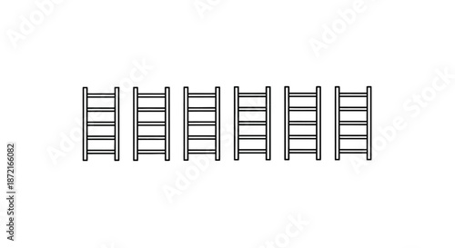 Series of identical ladders in a row