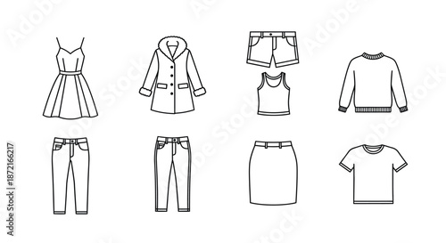 Collection of casual and formal wear