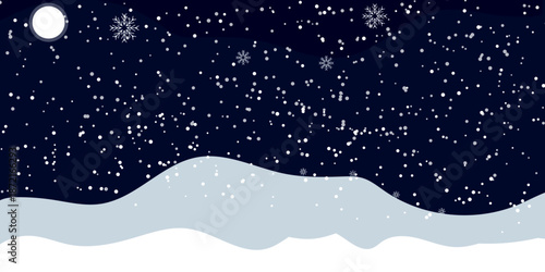 Winter Snowflake Pattern Seamless Background