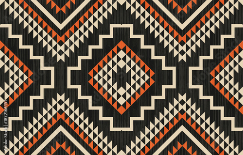 Seamless geometric ethnic pattern. Native American ethnic design, Southwestern decor design for background ,curtain, carpet, wallpaper, clothing, wrapping, Batik.