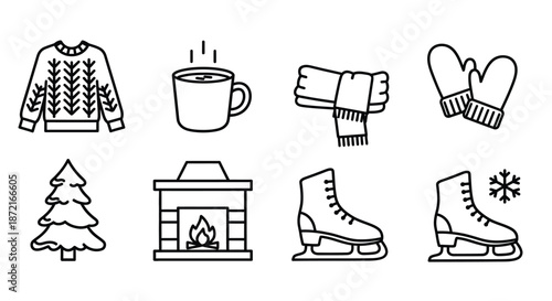 Cozy winter activities and items