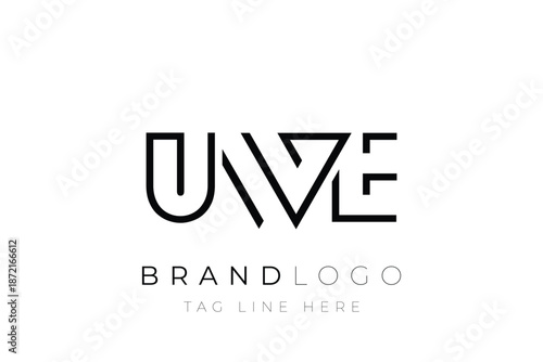 UWE abstract letter logo design. Modern Business Logo Design With Abstract Typography and Contemporary Style
