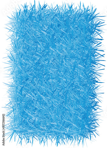 Cool blue fluffy texture a vibrant colorful fur or fiber isolated vector illustration