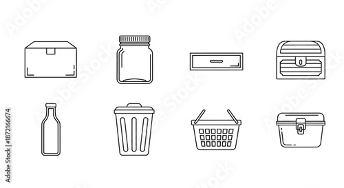 Various storage containers and accessories