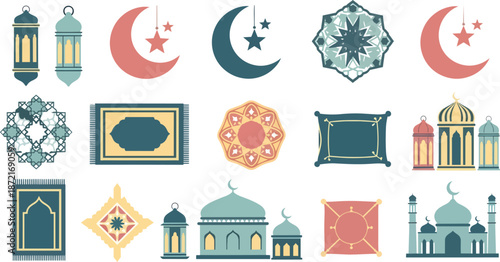 Islamic decorative icons and architecture