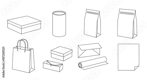 Various types of packaging materials
