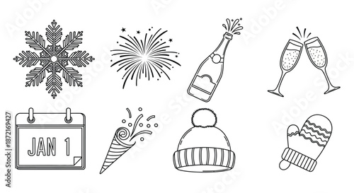 Celebrating the new year in winter