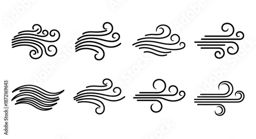 Collection of decorative wind symbols