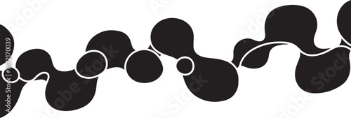 Black and white abstract molecular structure illustration