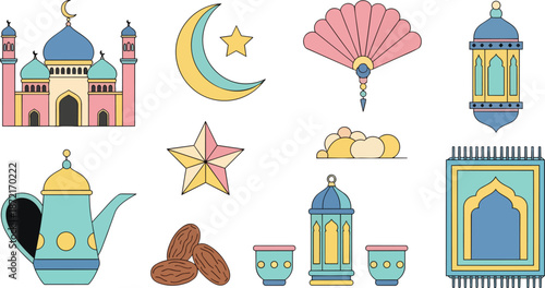 main subject decorative islamic symbols