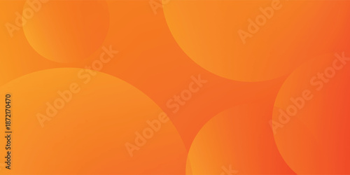 Minimal geometric background. Orange elements with fluid gradient. Dynamic shapes composition. Eps10 vector