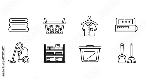 Essential household items for cleaning and organization