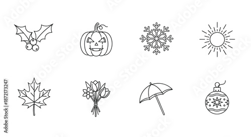 Seasonal and nature icons