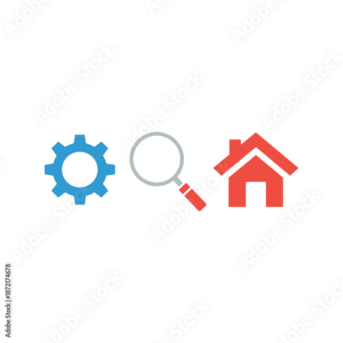 Modern UI icon set style, single icon, flat design, solid color