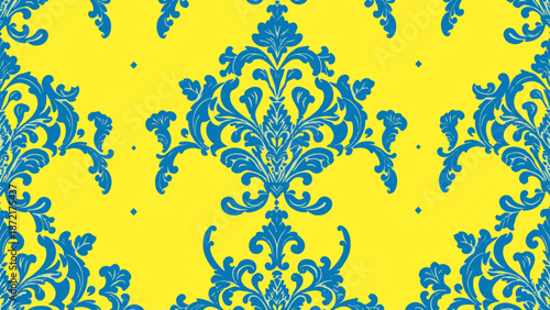 Damask modern seamless pattern element. Vintage classical old fashioned damask ornament, seamless texture for wallpapers, textile.