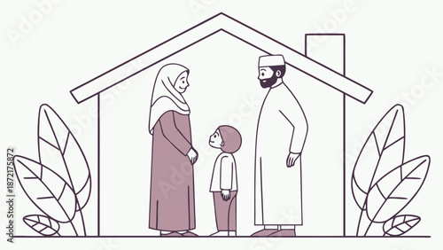 Islamic Domestic Life and Residential Real Estate Concept