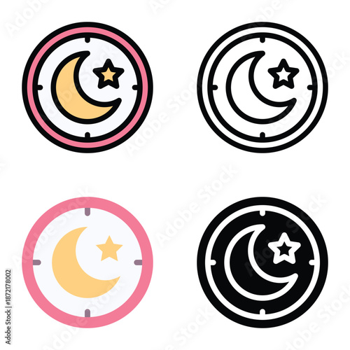 Islamic Qibla Compass Direction Icons, Suitable For Mobile Apps, Web Apps And Print Media. Multiple Style Icons, 