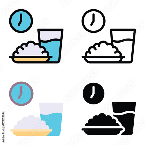 Fasting icon vector image. Suitable for mobile apps, web apps and print media. Multiple Style Icons, 