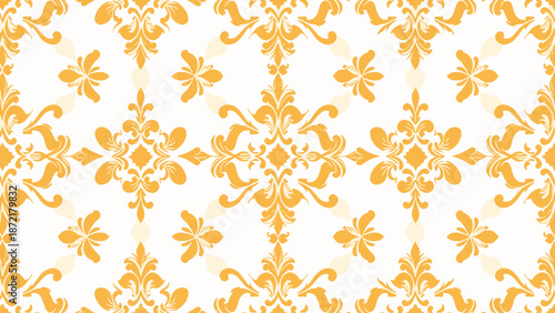Luxury Black Gold Damask Seamless Pattern for Opulent Interiors