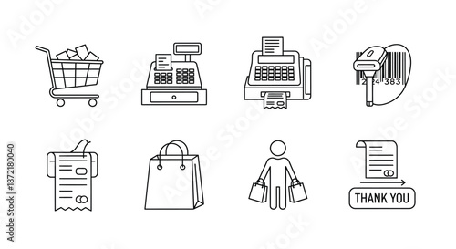 Shopping process illustration