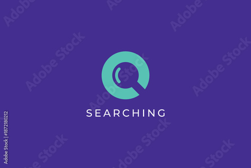 Searching Logo Design for Technology, Data Search and Digital Platform Brand Identity