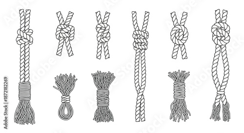 Various knots and rope techniques