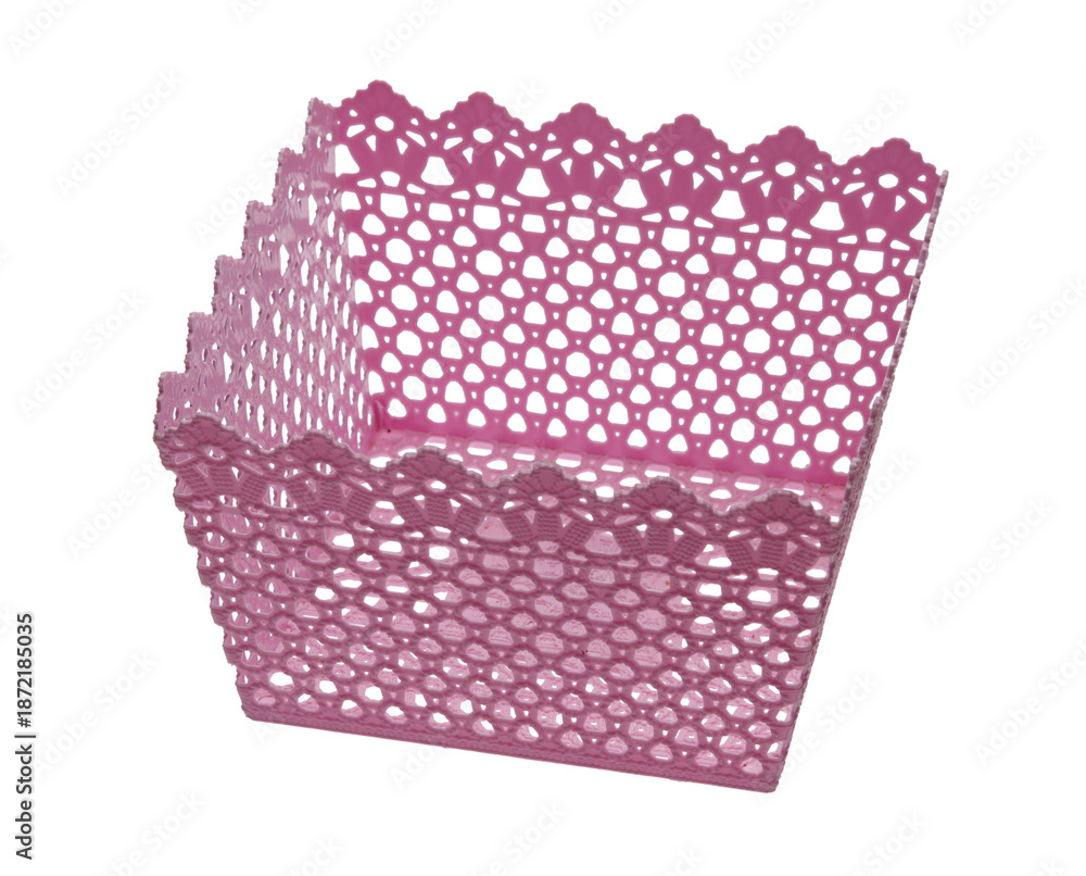 Obraz premium Plastic storage basket isolated on transparent background