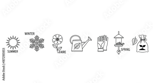 Seasons and gardening activities