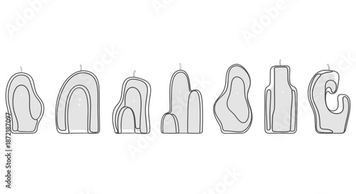 Abstract shapes of various forms