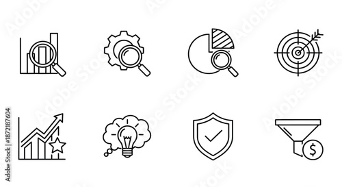 Business growth and innovation icons