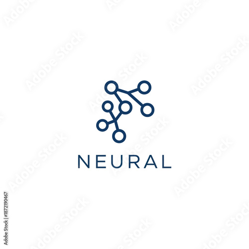 Neural Network Logo Design Concept.