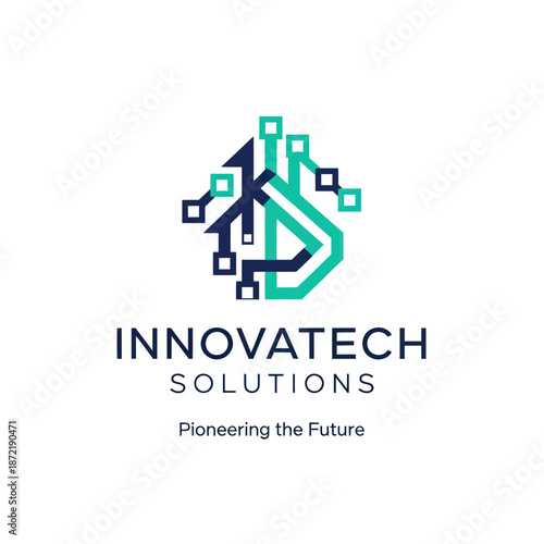 Innovatech Solutions Modern Logo Design Element.