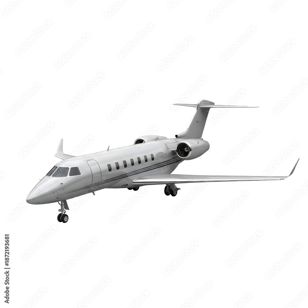 Obraz premium Business jet isolated on transparent background