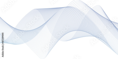 Abstract blue blend line technology business wavy waves flow background. minimal paper grid web smooth line. digital vector web soundwave pattern texture.