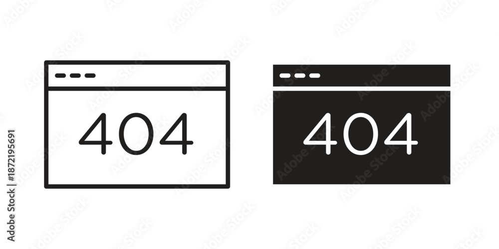 Obraz premium 404 Error icons suitable for infographics, websites and print media and interfaces. Line vector icon.