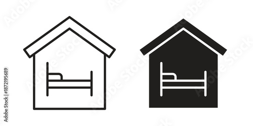 Accommodation icons suitable for infographics, websites and print media and interfaces. Line vector icon.