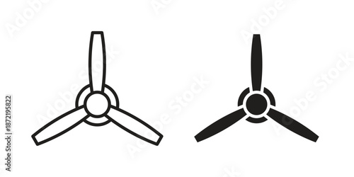Airscrew icons suitable for infographics, websites and print media and interfaces. Line vector icon.