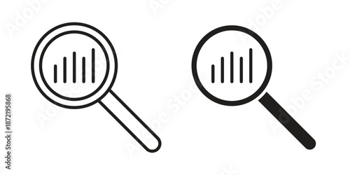 Analisys icons suitable for infographics, websites and print media and interfaces. Line vector icon.