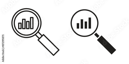 Analysis icons suitable for infographics, websites and print media and interfaces. Line vector icon.